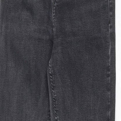 Topshop Womens Grey Cotton Skinny Jeans Size 28 in L32 in Regular Zip