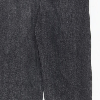Topshop Womens Grey Cotton Skinny Jeans Size 28 in L32 in Regular Zip