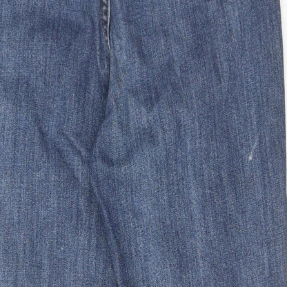 Don't think twice Womens Blue Cotton Tapered Jeans Size 10 Regular Zip