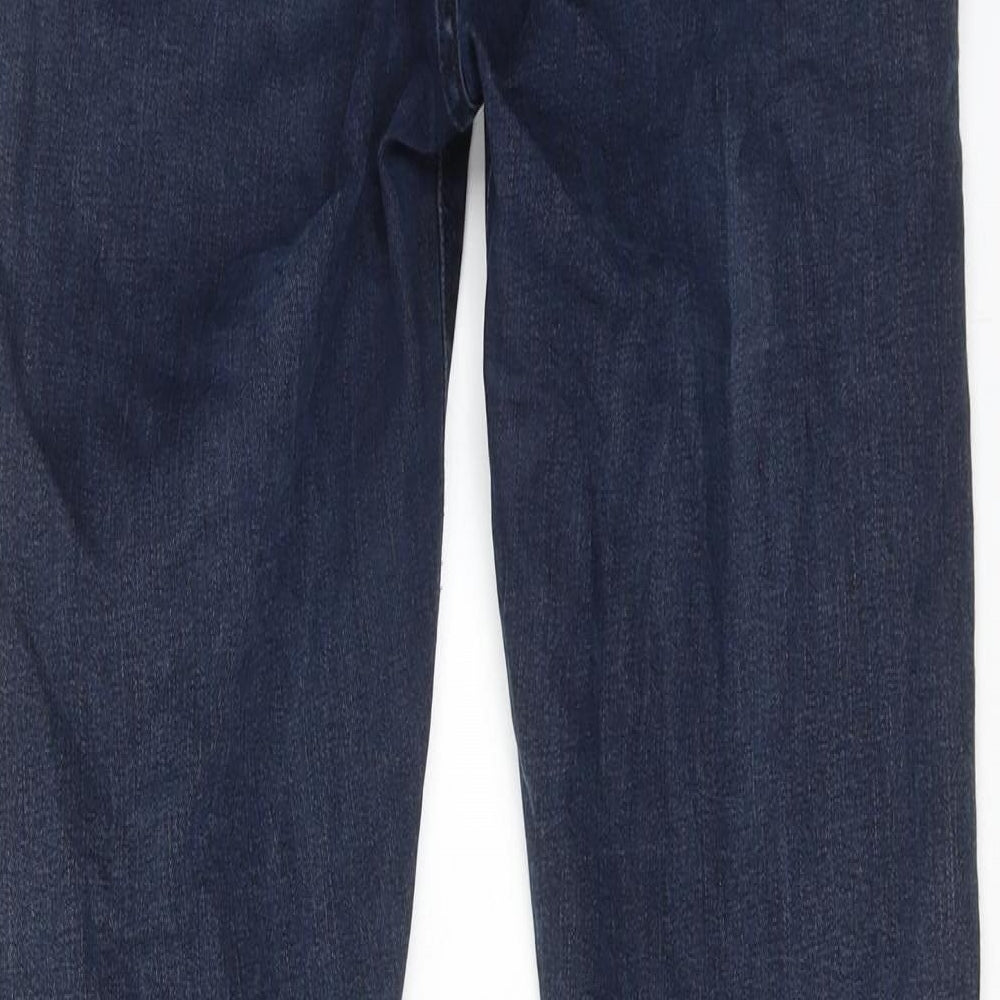 Topshop Womens Blue Cotton Skinny Jeans Size 28 in L32 in Regular Zip