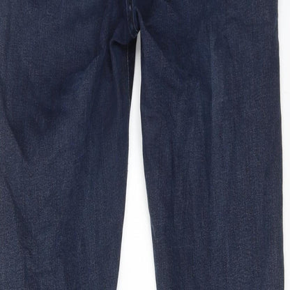 Topshop Womens Blue Cotton Skinny Jeans Size 28 in L32 in Regular Zip