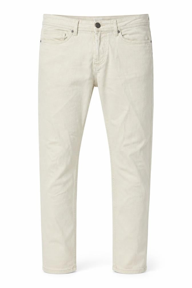 Mens UK Size 30 in Denim & Co. Regular Fit Skinny Beige Jeans