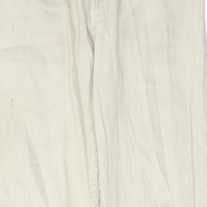 Denim & Co. Mens Beige Cotton Skinny Jeans Size 30 in L30 in Regular Zip