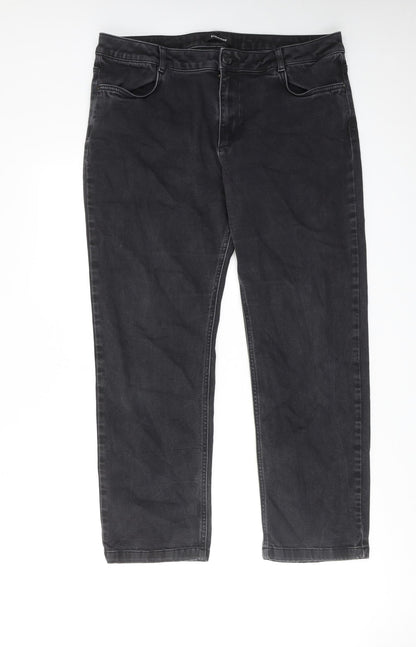 Womens UK Size 36 in Marks and Spencer Regular Fit Straight Black Jeans