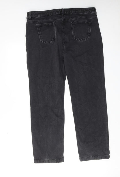 Womens UK Size 36 in Marks and Spencer Regular Fit Straight Black Jeans