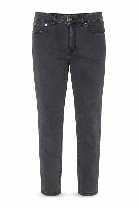 Front view of ASOS women’s grey cotton skinny jeans, size UK 30, in, 26-inch leg regular zip