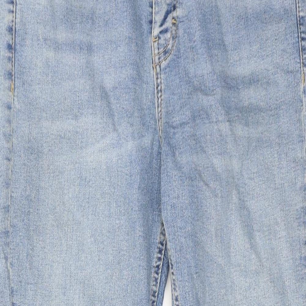 Topshop Womens Blue Cotton Skinny Jeans Size 30 in L28 in Regular Zip