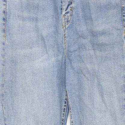 Topshop Womens Blue Cotton Skinny Jeans Size 30 in L28 in Regular Zip