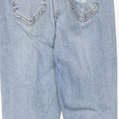 Topshop Womens Blue Cotton Skinny Jeans Size 30 in L28 in Regular Zip