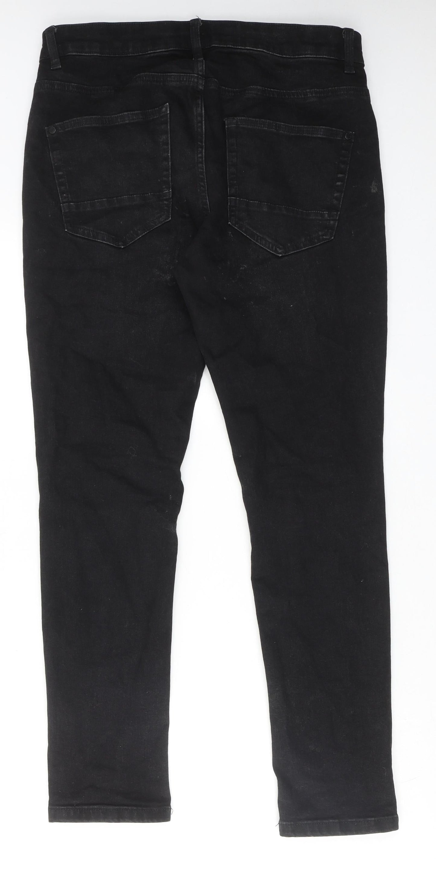 Mens UK Size 30 in NEXT Regular Fit Skinny Black Jeans
