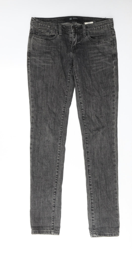 Gap Womens Grey Cotton Skinny Jeans Size 25 in L32 in Regular Zip