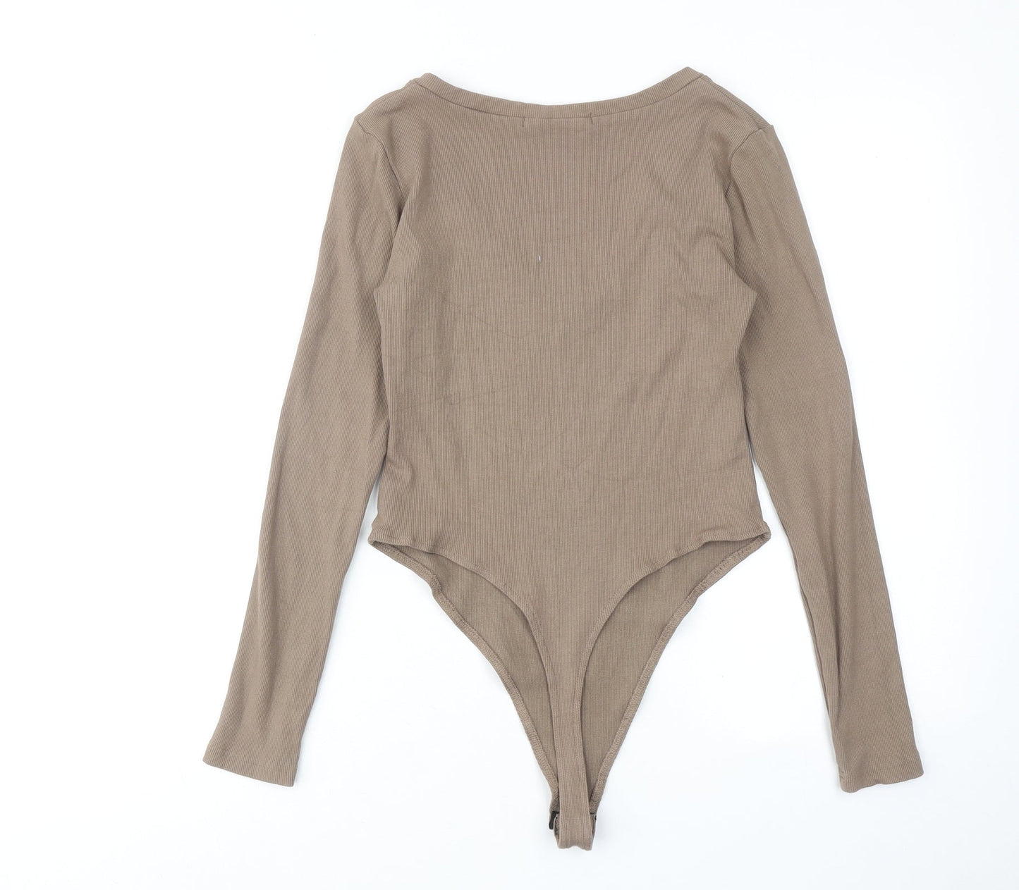 Luxe to kill Womens Brown Viscose Bodysuit One-Piece Size L Snap