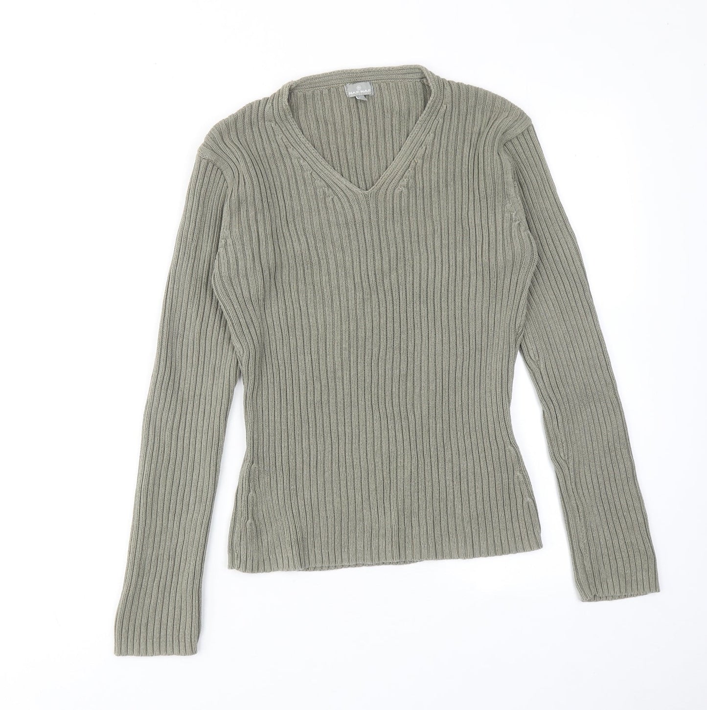 Womens UK Size L NAF NAF Green Pullover Jumper