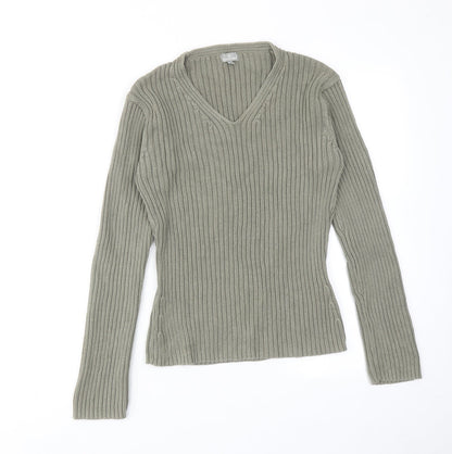 Womens UK Size L NAF NAF Green Pullover Jumper