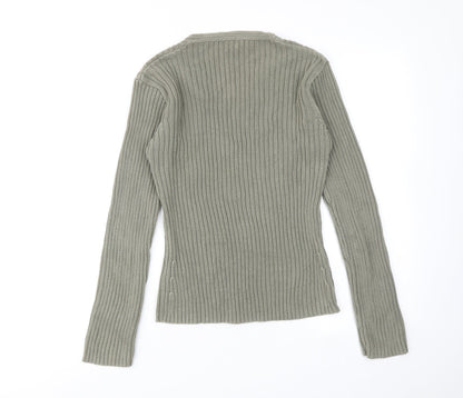 Womens UK Size L NAF NAF Green Pullover Jumper