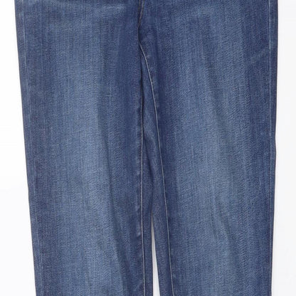 Uniqlo Womens Blue Cotton Skinny Jeans Size 28 in L32 in Regular Button