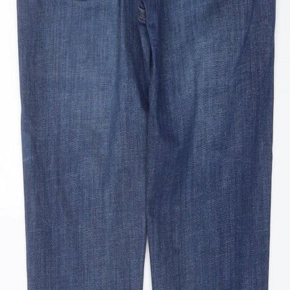 Uniqlo Womens Blue Cotton Skinny Jeans Size 28 in L32 in Regular Button