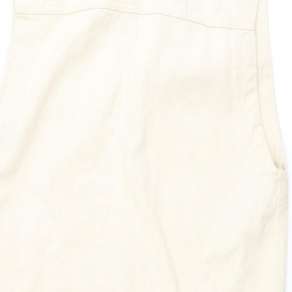 H&M Womens Beige Jacket Waistcoat Size S Button