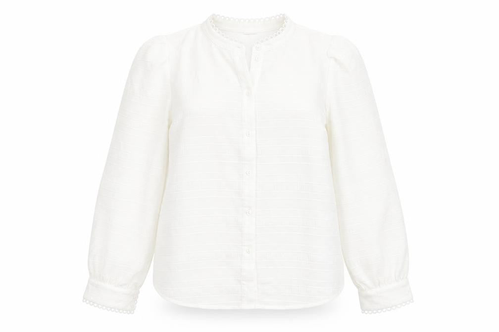 Womens UK Size M VERO MODA Ivory Basic Button-Up