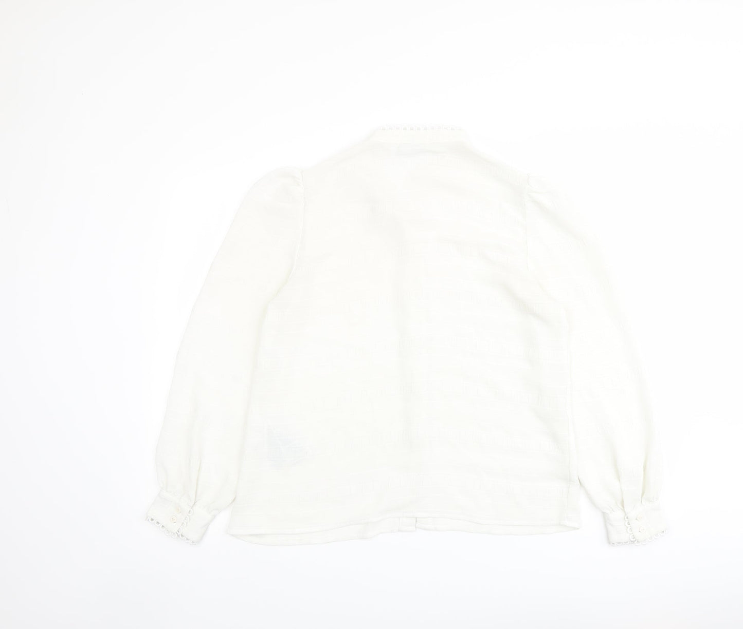 Womens UK Size M VERO MODA Ivory Basic Button-Up