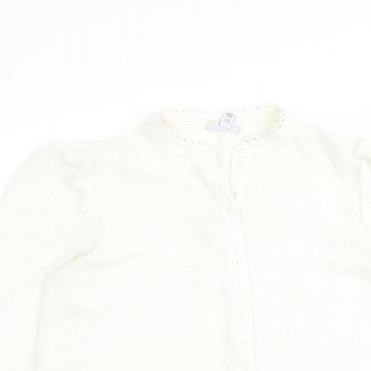 Womens UK Size M VERO MODA Ivory Basic Button-Up