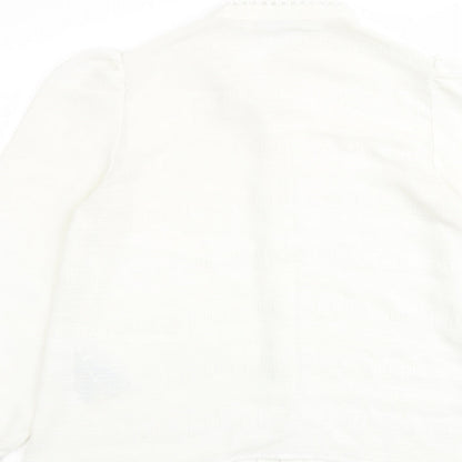 Womens UK Size M VERO MODA Ivory Basic Button-Up