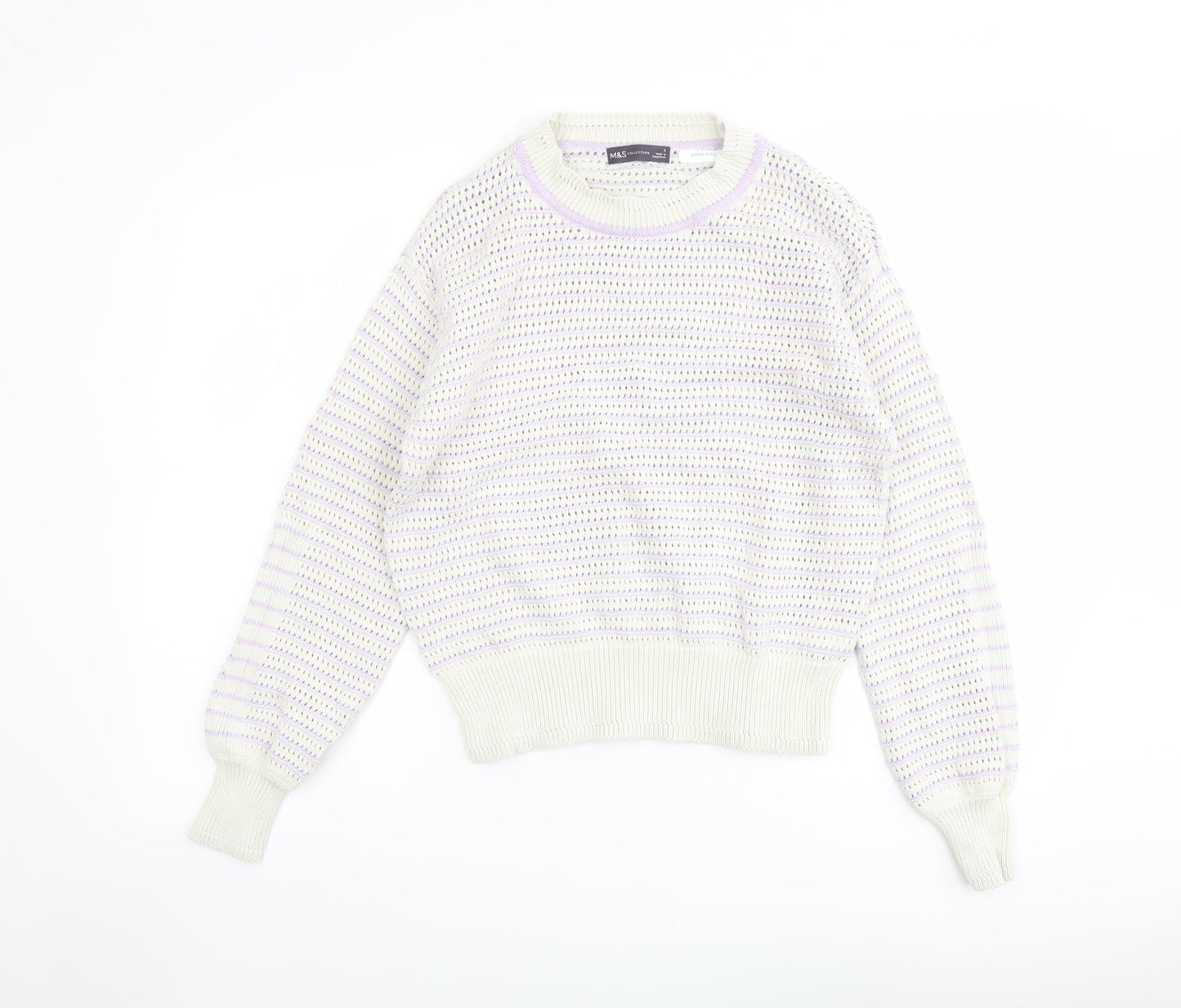 Womens UK Size S Marks and Spencer Purple Pullover Jumper