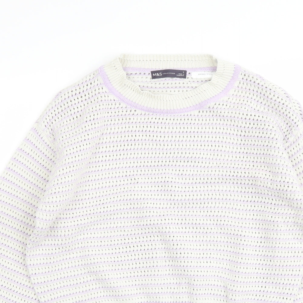 Womens UK Size S Marks and Spencer Purple Pullover Jumper