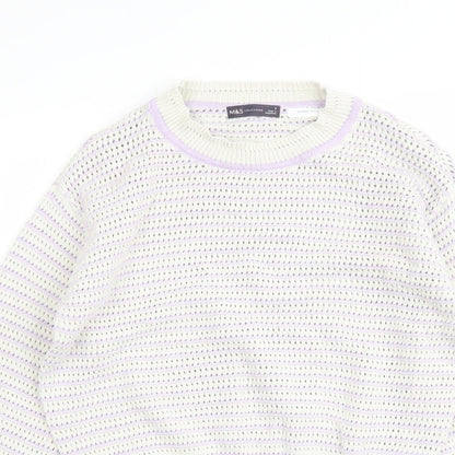 Womens UK Size S Marks and Spencer Purple Pullover Jumper