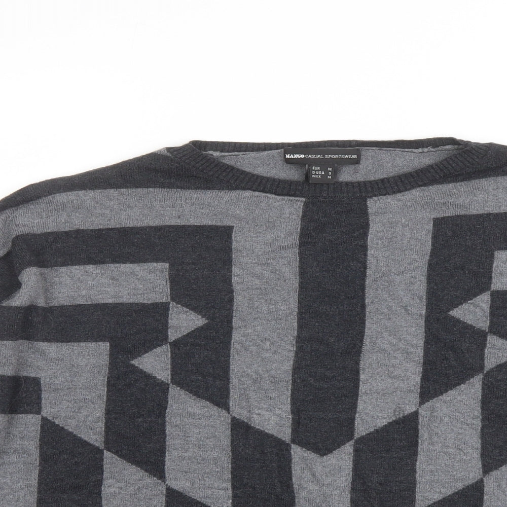 Womens UK Size M Mango Grey Pullover Jumper