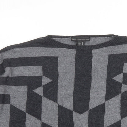 Womens UK Size M Mango Grey Pullover Jumper
