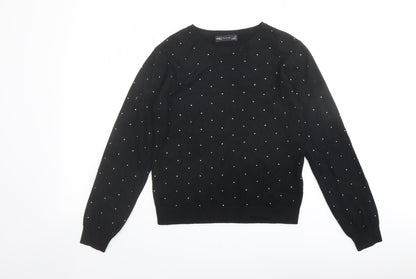Womens UK Size XS Marks and Spencer Black Pullover Jumper