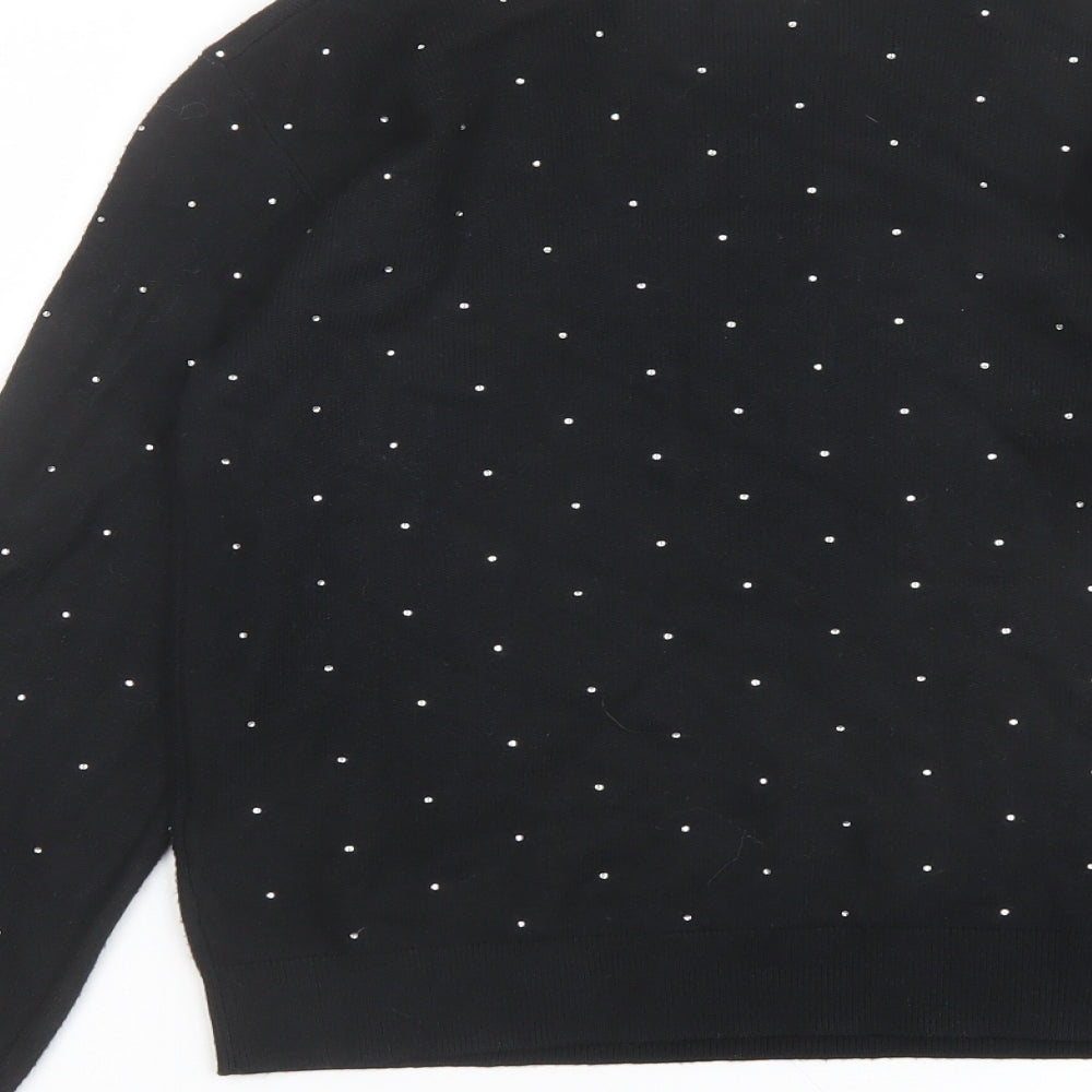 Womens UK Size XS Marks and Spencer Black Pullover Jumper