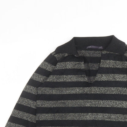 Womens UK Size XS Marks and Spencer Black Pullover Jumper
