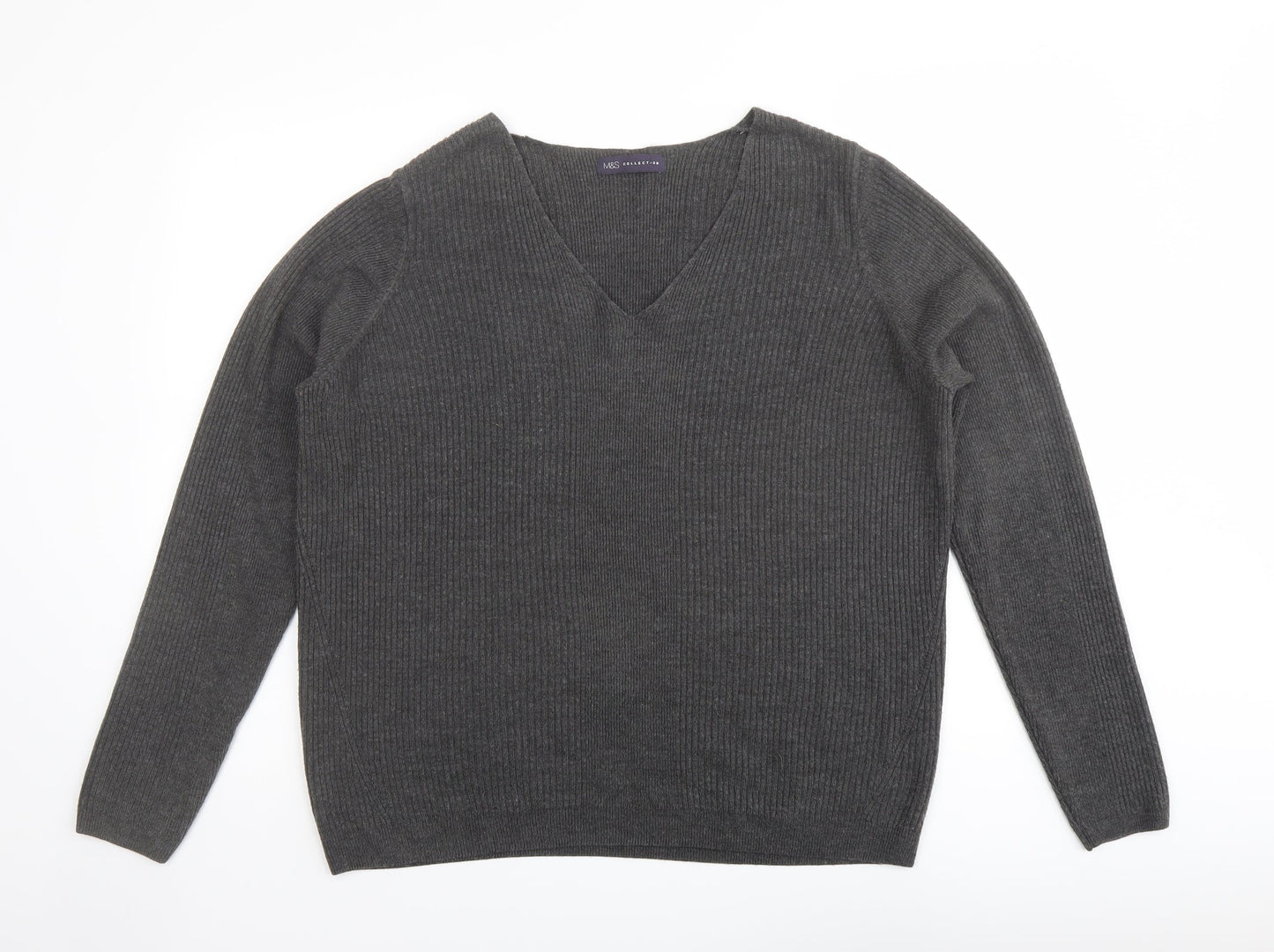 Womens UK Size 18 Marks and Spencer Grey Pullover Jumper