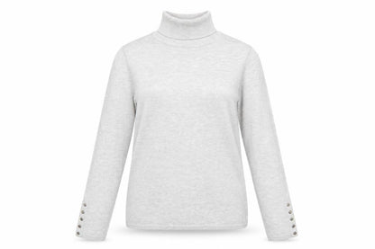 M&Co Womens Grey Roll Neck Viscose Pullover Jumper Size 10