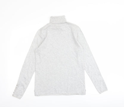 M&Co Womens Grey Roll Neck Viscose Pullover Jumper Size 10