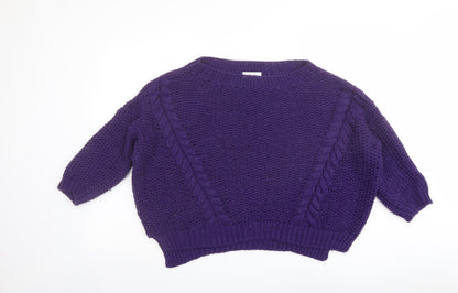 Womens UK Size S Isabella D. Purple Pullover Jumper