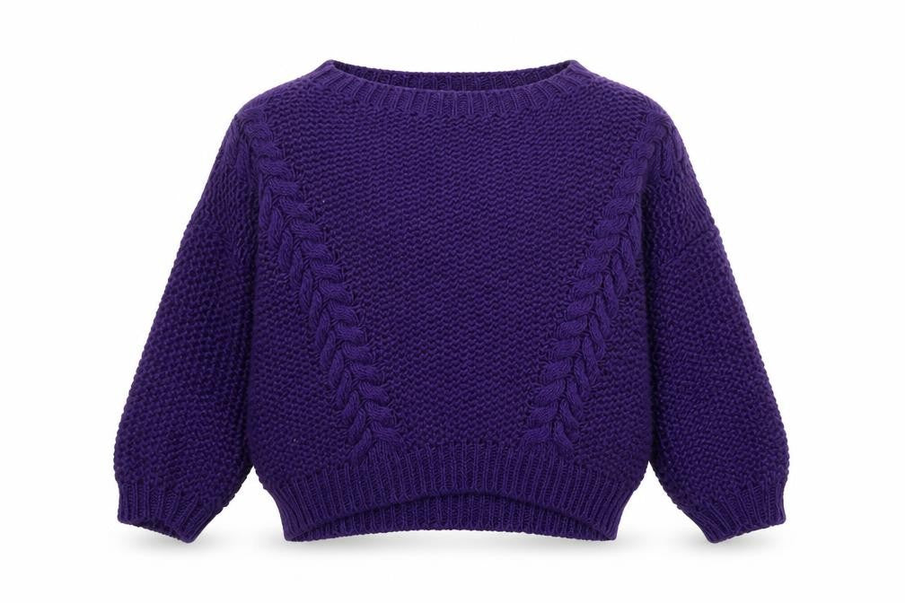 Womens UK Size S Isabella D. Purple Pullover Jumper