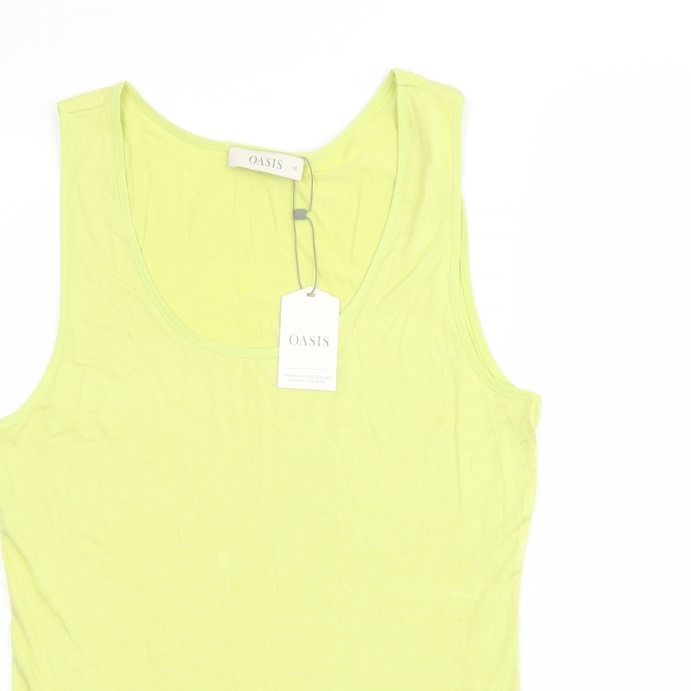 Womens UK Size M Oasis Green Basic Tank