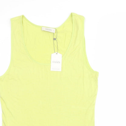 Womens UK Size M Oasis Green Basic Tank