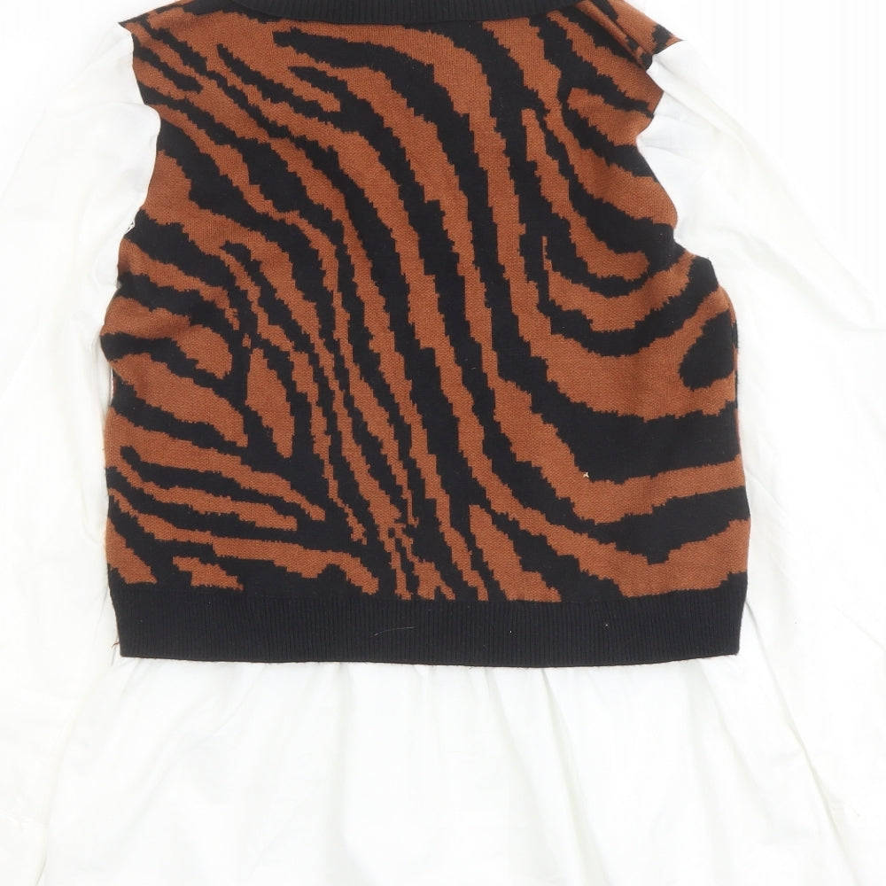 Womens UK Size M QED London Multicoloured Pullover Jumper