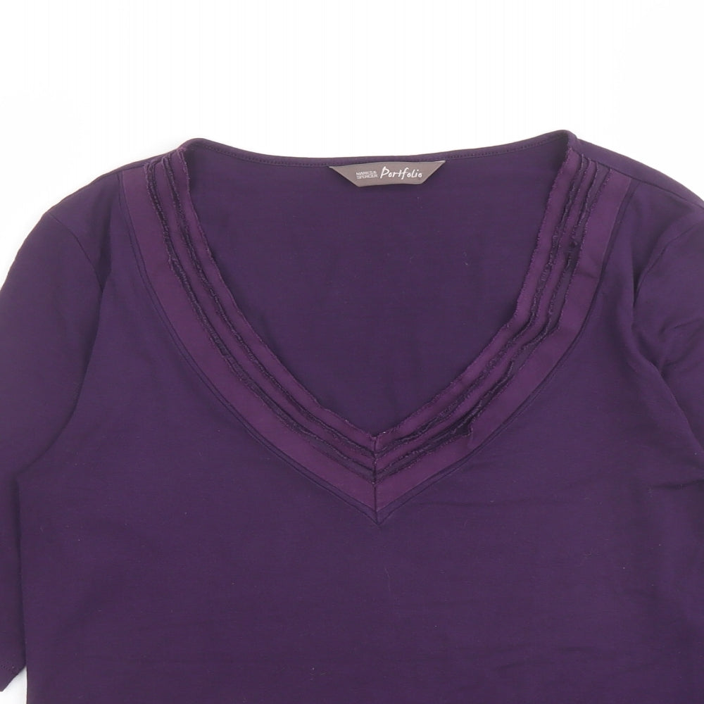 Womens UK Size 12 Marks and Spencer Purple Pullover Jumper