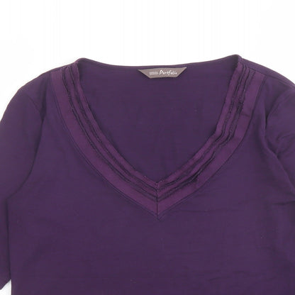 Womens UK Size 12 Marks and Spencer Purple Pullover Jumper
