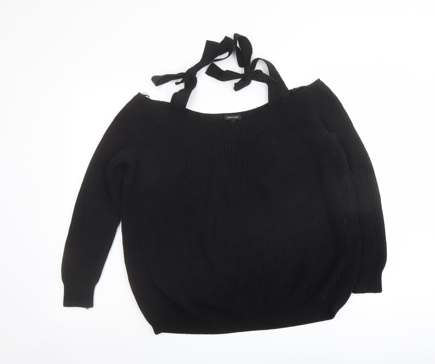 Womens UK Size 6 River Island Black Pullover Jumper