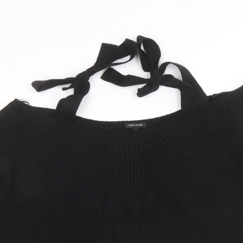 Womens UK Size 6 River Island Black Pullover Jumper