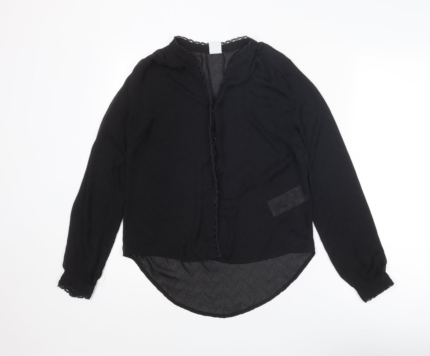 Womens UK Size S VERO MODA Black Basic Blouse