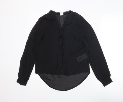 Womens UK Size S VERO MODA Black Basic Blouse