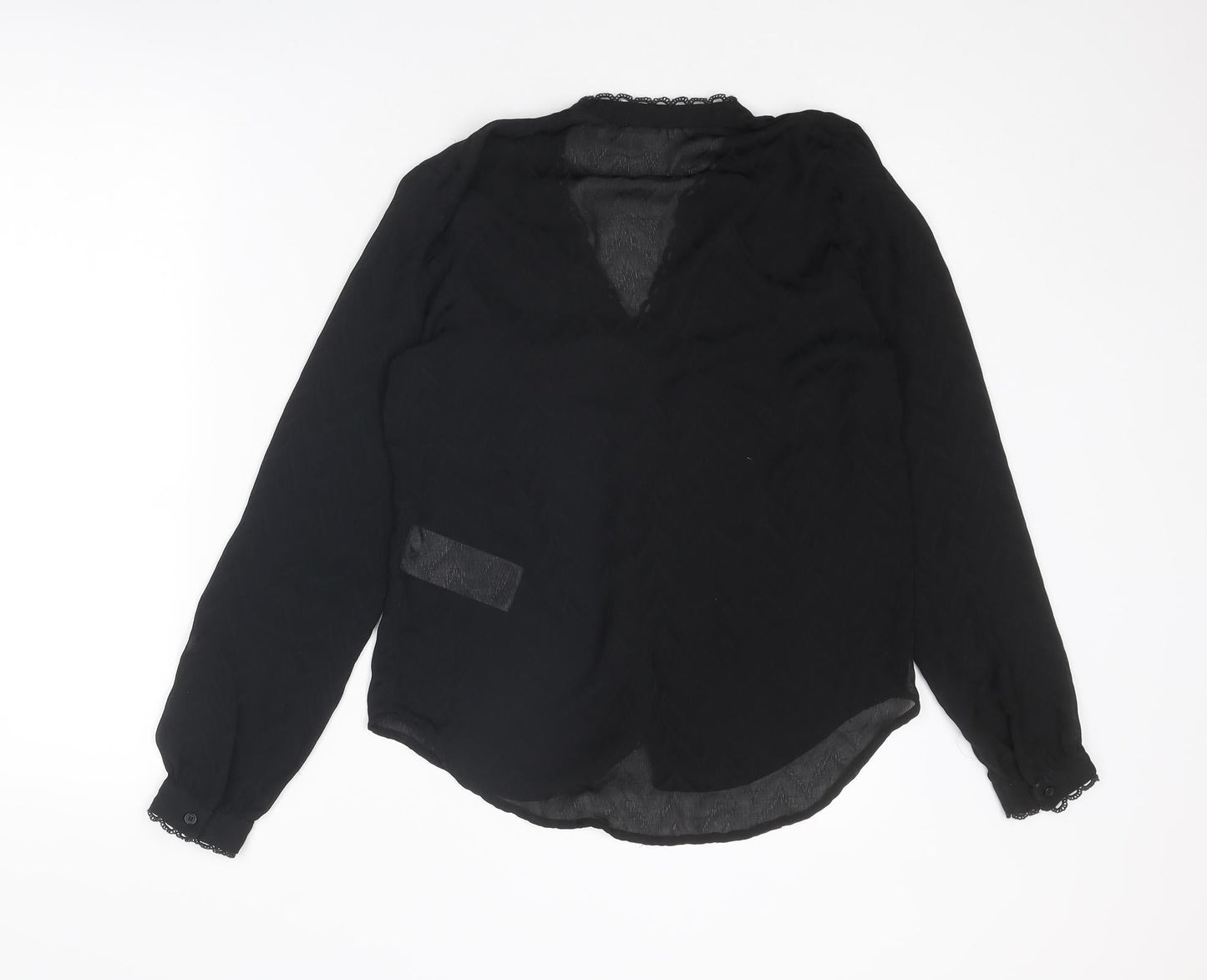 Womens UK Size S VERO MODA Black Basic Blouse