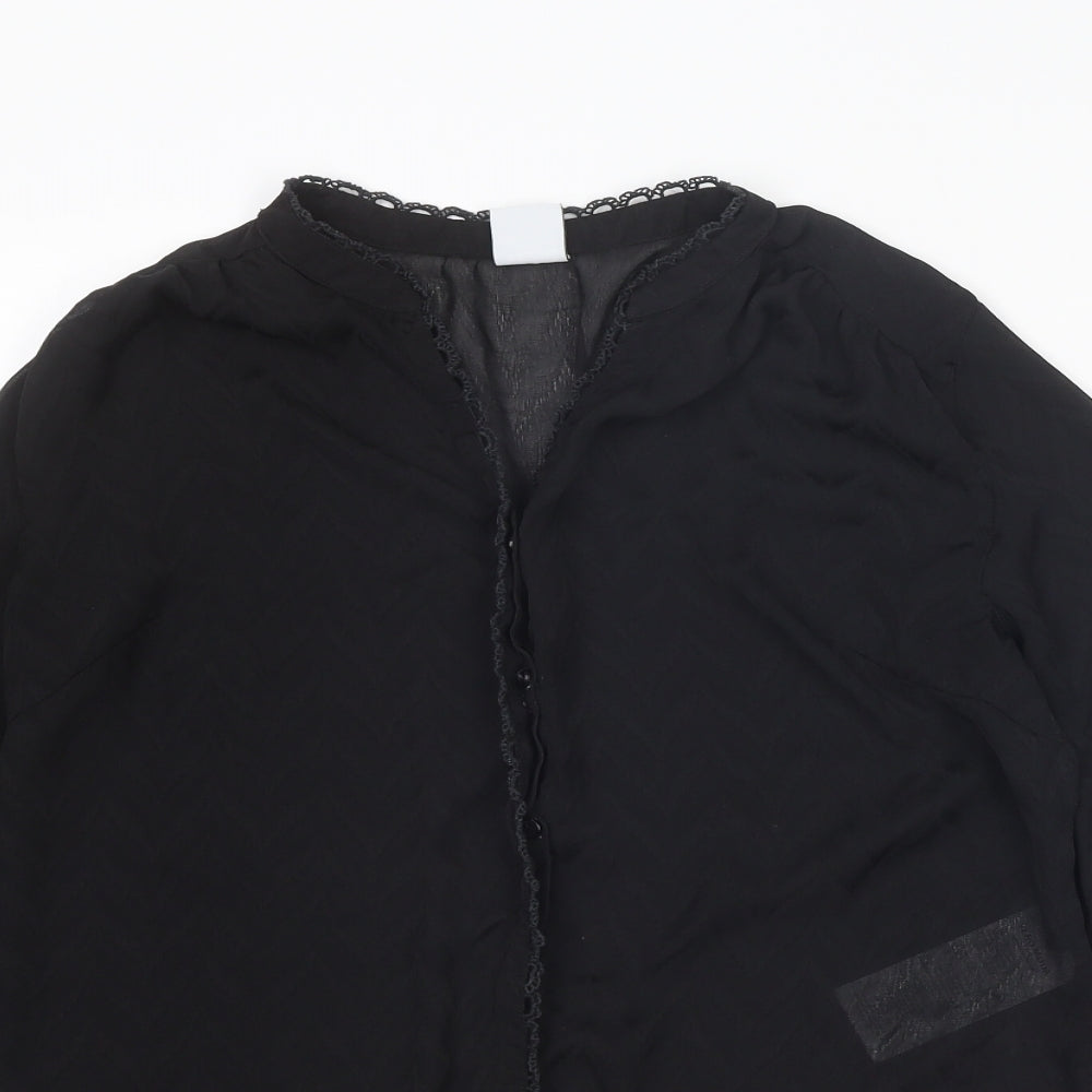 Womens UK Size S VERO MODA Black Basic Blouse